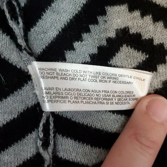 Aztec Print Waterfall Cardigan Small Cotton - Picture 7 of 10